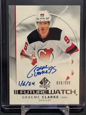 2024-25 SP Authentic Future Watch Auto #108 Graeme Clarke #39/999 Inscribed!