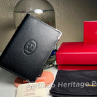 CARTIER Black Leather Holder Card Case Wallet Silver Corner Vintage | BID — photo 2