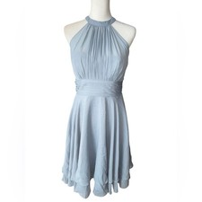 JJs House A-line Scoop Asymmetrical Chiffon Dress Ruffle 153318 Sz 8 new nwt