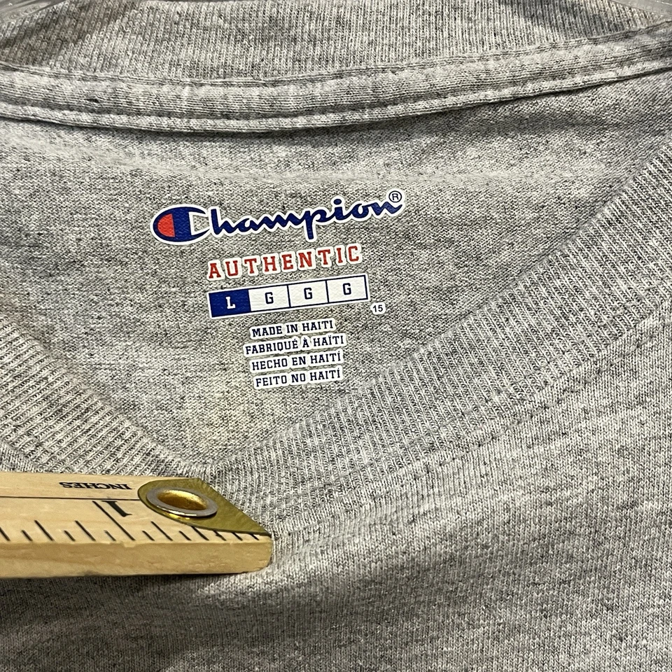 DePaul University Blue Demons Shirt Mens Large Gray Champion NCAA - Image 4 of 4