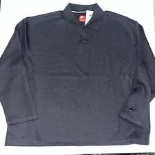 Nike Tech Polo Mens L Reimagined Dark Gray Shirt LS oversized $130