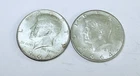 1964 KENNEDY SILVER HALF DOLLAR LOT OF 2 - 90% SILVER - FREE SHIPPING #8478