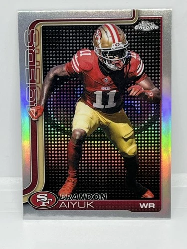 2025 Topps Chrome Football BRANDON AIYUK Light Board Logo Refractor #266