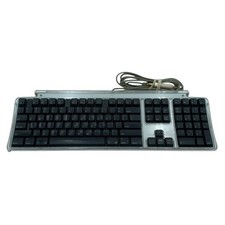 OEM Apple Macintosh Pro USB Wired Keyboard Black/Clear M7803 Tested Working