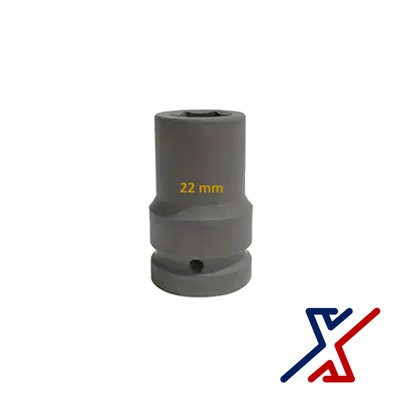 22 mm x 1'' Drive, 6 Point Deep Impact Socket, Spindle Axle Nut by X1 Tools