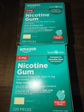 2x Nicotine Gum AMAZON 4mg Arctic Mint 440 Pieces Stop Smoking exp11/26 Lot Of2