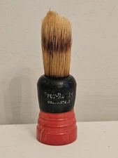 Vintage Ever-Ready Black/Orange Red Bakelite Handle Shaving Brush Made In USA