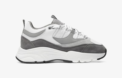 Cleens Aero Runners Sneaker Taube Schwarz Grau Wildleder Leder Größe UK 6