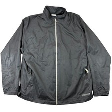 Nike Golf Storm Fit Jacket Mens L Black Windbreaker Full Zip Deep Pockets