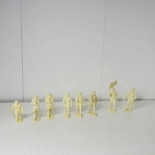 Vintage Marx Revolutionary War Toy Soldiers Army Builder Lot 8 Figures 5 Poses