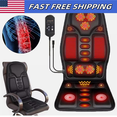 Massage Seat Cushion With Heated Back Neck Body Massager Chair For Home Office