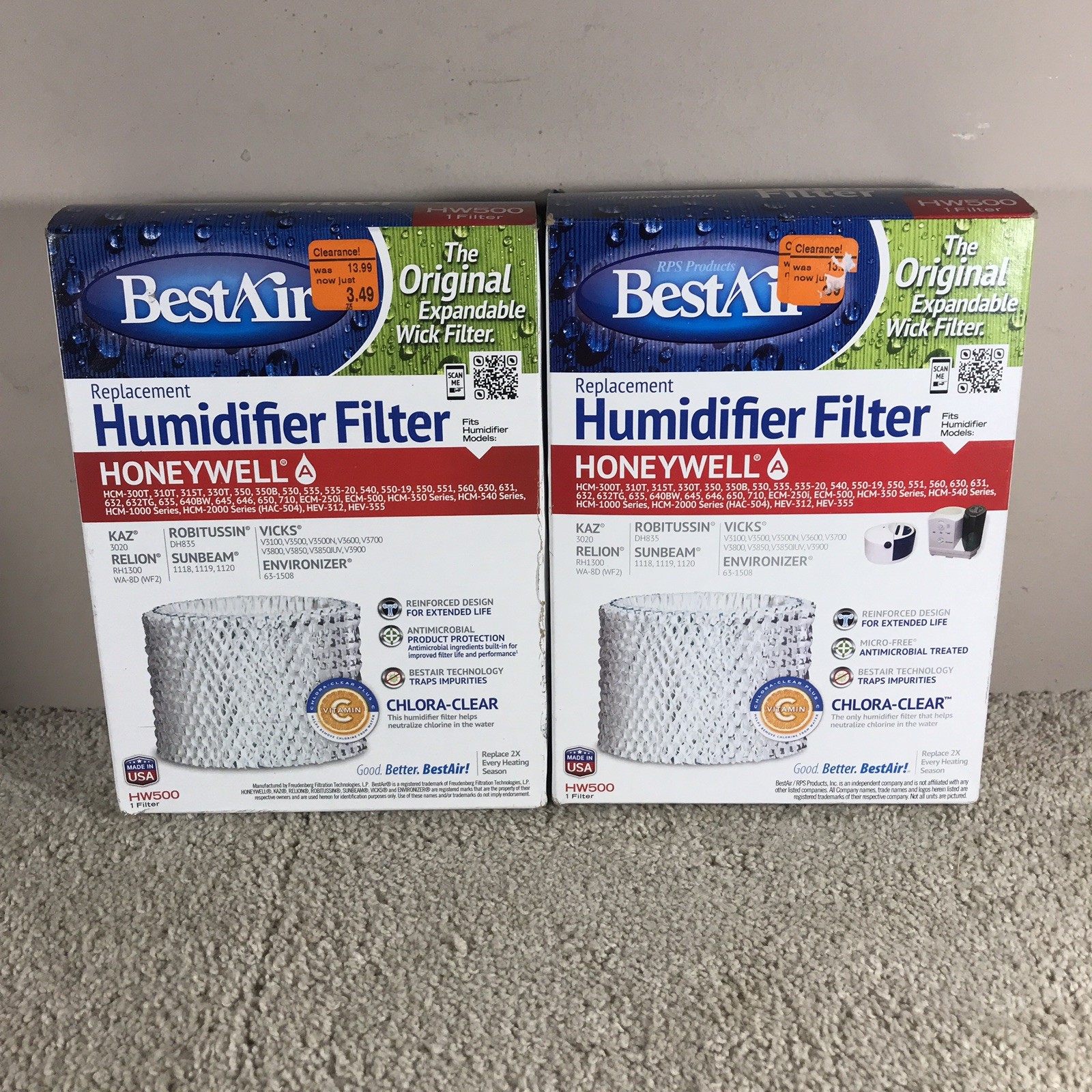 Filter Hw500 Extended Life - Honeywell Sunbeam (pack Of 2)