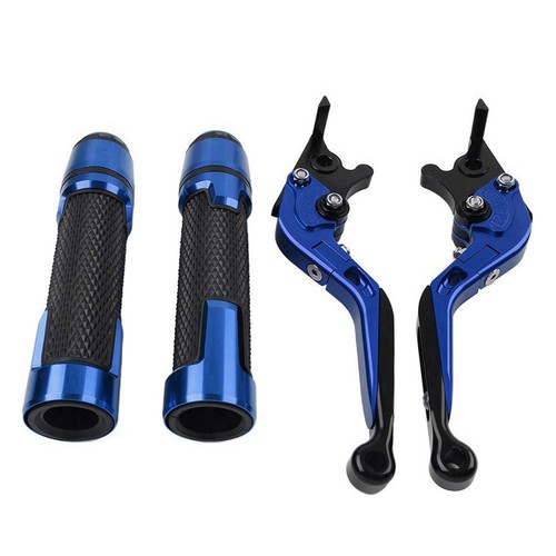 CNC Brake Clutch Levers Handlebar Grips Sets For Suzuki GSXR150 GSXR150 Blue - Picture 5 of 10