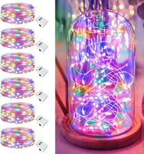 6 Pack Fairy Lights Battery Operated - 7Ft 20 Led Twinkle Lights 3 Modes, Multi-