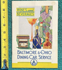 1920's Baltimore & Ohio Railroad Menu B&O Dining Car Railway Train Lounge Buffet — photo 1