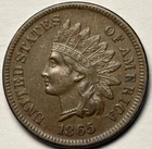 1865 India Head Cent — Ch. AU+ Condition 🔥 Original Surfaces