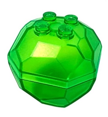 NEW LEGO  Boulder Trans Bright Green Rock kryptonite Part