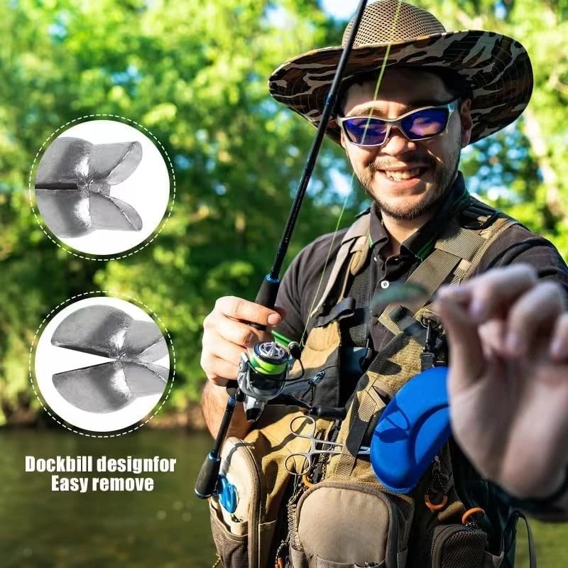 Pesas de pesca hundidores, kit de pesas de tiro dividido de plomo 120 piezas, peces redondos extraíbles Foto 4 de 4