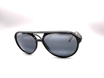 Original Font Logo Maui Jim Admiral Aviator Grey Black Fade, Grey Polarized Lens