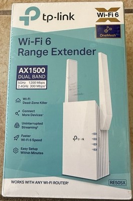 NEW SEALED!  TP-LINK AX1500 RE505X Wi-Fi 6 Dual-Band Range Extender Gigabit