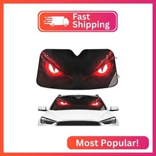 Evil Red Eyes Fire Windshield Sunshade Car Sun Shade Front Window Shade For Truc
