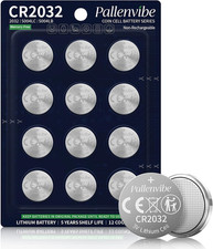 CR2032 Battery 12 Pack, 3V Lithium Coin Cells, Long Storage Life for Airtag