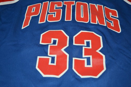 AUTHENTIC Vintage Champion Grant Hill Pistons # 33 Blue NBA Jersey Size 44 large - Picture 3 of 6