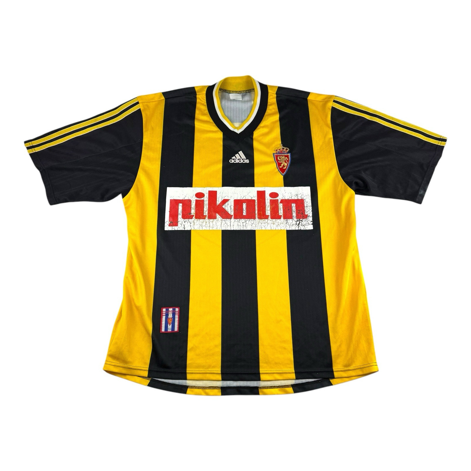 Vtg Authentic REAL ZARAGOZA 1998-99 FOOTBALL SHIRT SOCCER JERSEY ADIDAS XL Read