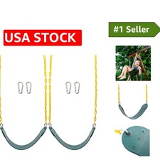 Child-Friendly 2-Pack Heavy-Duty Swing Seats with 66" Chains - 250lb Support