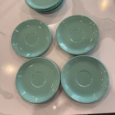 Fiesta Ware Retired Color Sea Mist Green Saucers Set Of 4 (R)