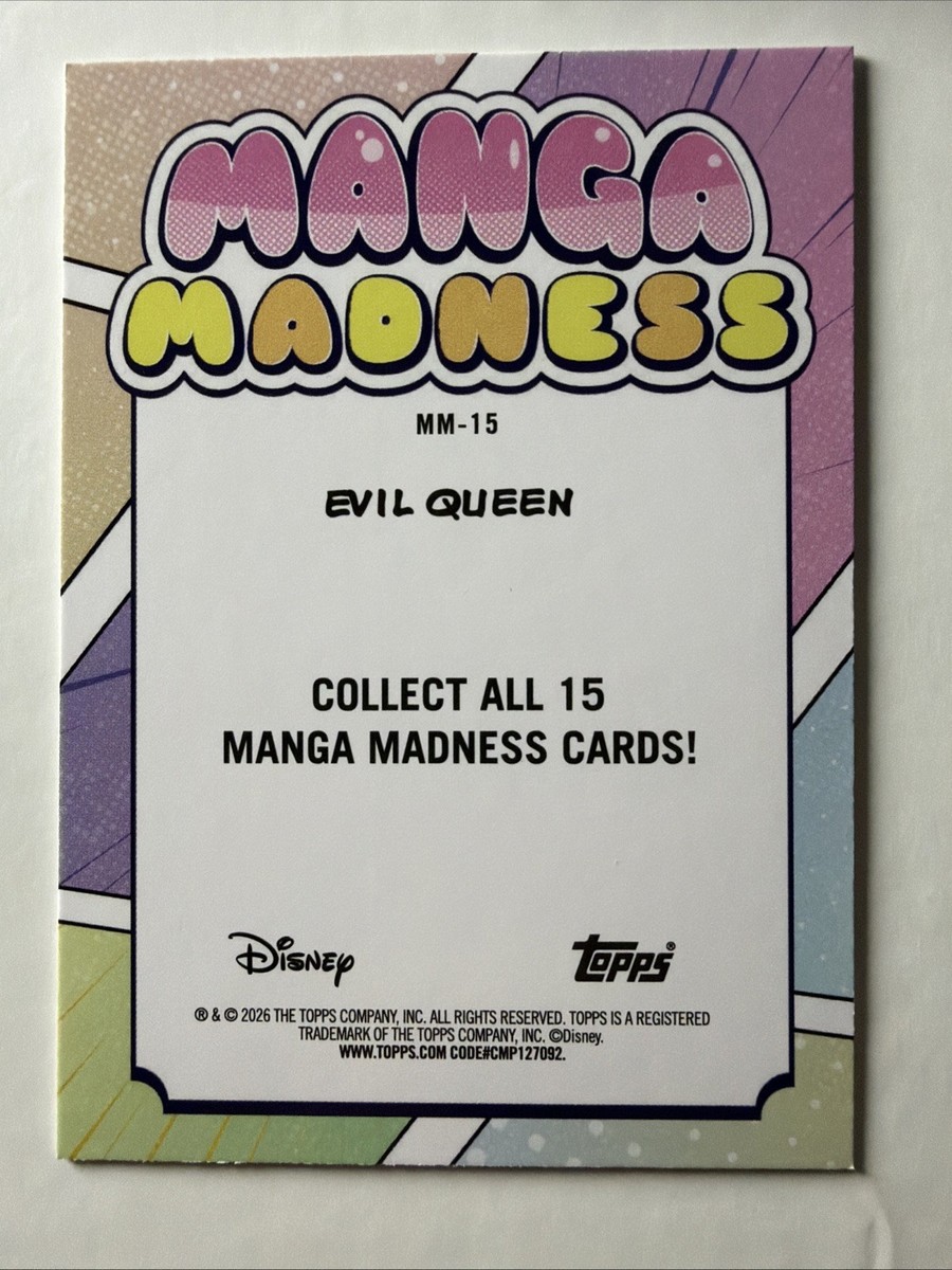 Topps Disney Manga Madness 2026 Non-Sport Insert Card MM-15 Evil