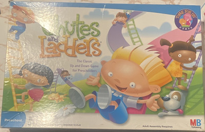 MB Games Chutes and Ladders Preschool Board Game Age 3+ 2+ Players Assembly