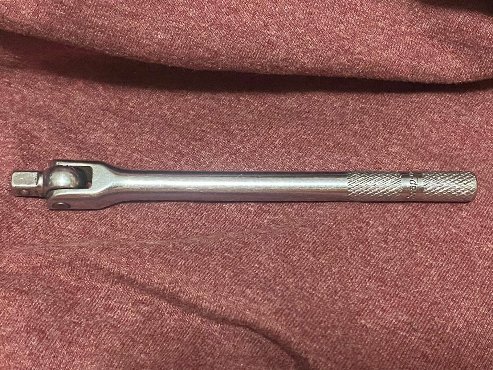 Snap On 5" Long Handle Breaker Bar 1/4" Drive Knurled Handle MVN10A USA