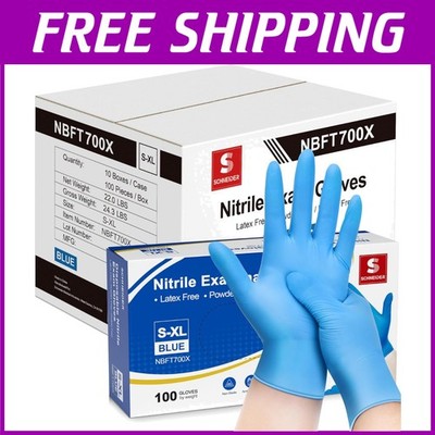 Latex-Free Nitrile Gloves for Medical Exam, Cleaning