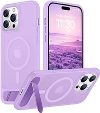 Temdan Magnetic Compatible with iPhone 14 Pro Case, Built-in Invisible Kickst...