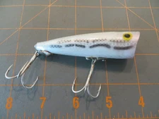 Vintage Texas Pico Pop Topwater - Greyscale - 3 1/4 inch