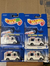 Hot Wheels Blue Card #5 Good Humor Truck , Lot Of 4 Wheel Variations