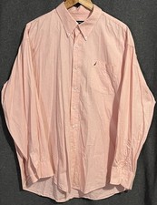Nautica Classic Fit Coral Button Up Shirt Men  s Size 17 1/2 34-35 C00031
