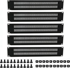 2U Venting Blank Rack Panel - 5 Pack Steel Spacer for 19" Server Racks