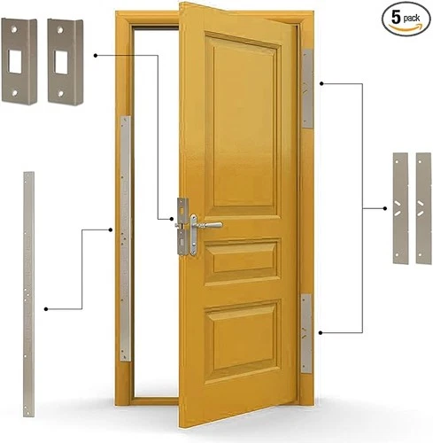 Door Armor MAX Single Door Security Kit, 5-Piece White