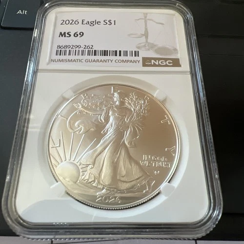 2026 W American Silver Eagle MS-69 NGC 1 Ounce Oz of Fine Silver