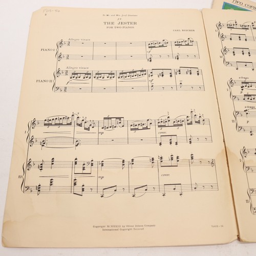 The Jester 2 pianoforti 4 mani 2 spartiti Carl Beecher 1923 Oliver Ditson Co - Foto 4 di 6