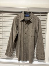 Men s Pendleton 100 Virgin Wool Made In USA Flannel Button Down Shirt Size L