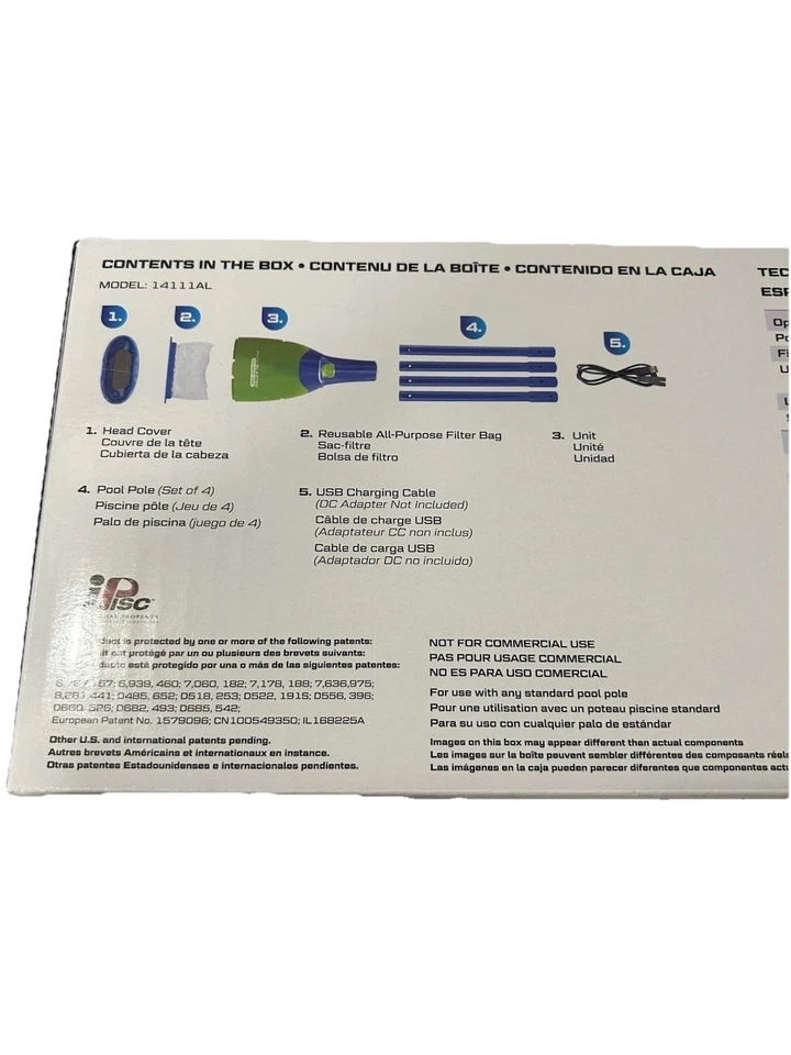 2 nuevas aspiradoras de piscina Water Tech Pool Blaster Aqua escoba de mano a batería spa piscina Foto 4 de 4