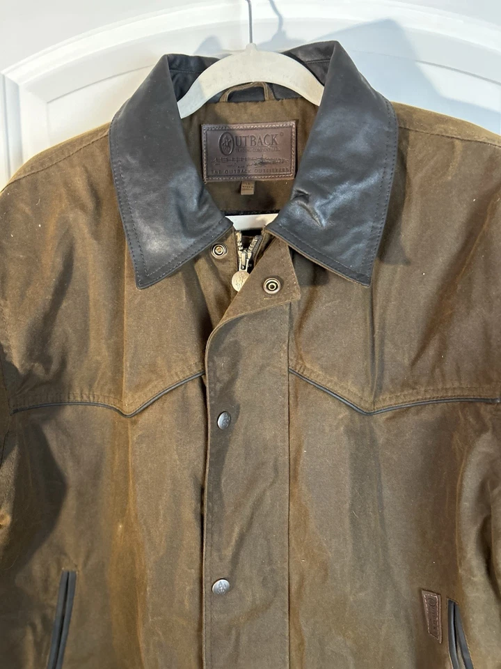 Outback Trading Company Oilskin Trailblazer Jacket Waterproof Insulated Men’s LG - Image 3 of 4