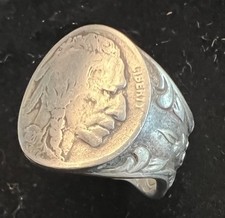 Indian Head Coin Silver Flatware Ring Appx Si...