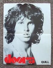 Jim Morrison The Doors Poster 1983 Quill, 17 x 22, Folds To 8 1/2 x 11