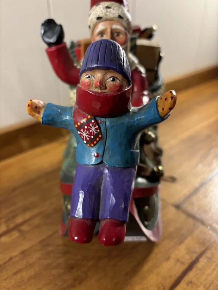 LEO SMITH FOLK ART SLEIGH SANTA 8x9 ED 1100 /1500 Midwest Of Cannon Falls - Image 3 of 4