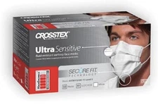 Crosstex Securefit Ultra Sensitive Earloop Mask, White GCFCXSSF ( Pack of 50)