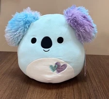 Squishmallows  8” Kya Koala Blue Plush Hearts Love Birthday